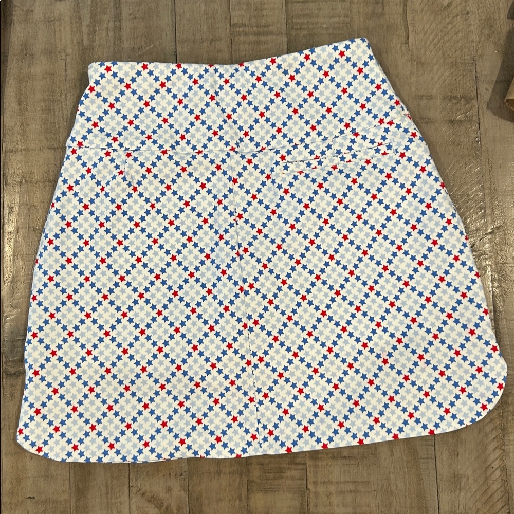 Lady Hagen Pull-On Golf Skort with Tummy Control 17" Stars Red White Blue - Picture 6 of 11
